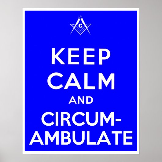 Poster Restez calme et Circumambuler (Devant)