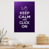 Poster Restez calme et cliquez sur (Cuisine)