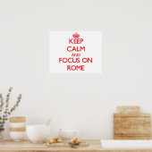 Poster Restez calme et concentrez-vous sur Rome (Cuisine)