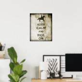 Poster Restez Calme Et Continuez (Bureau à domicile)