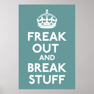 Poster Restez calme et continuez à imprimer votre parodie