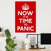 Poster Restez calme et continuez à imprimer votre parodie (Bureau à domicile)
