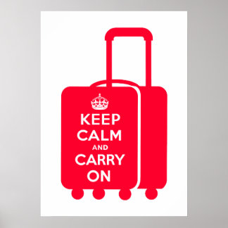 Poster Restez calme et continuez à porter vos bagages