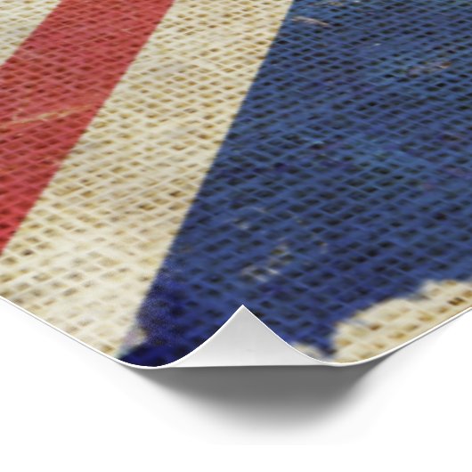 Poster Restez calme et continuez avec le drapeau du Royau (Coin)