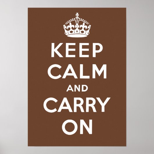 Poster Restez calme et continuez (Brown) (Devant)