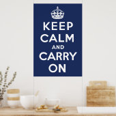 Poster Restez calme et continuez (Marine) (Cuisine)