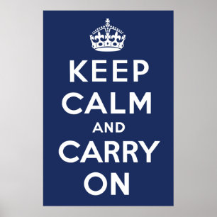 Poster Restez calme et continuez (Marine)