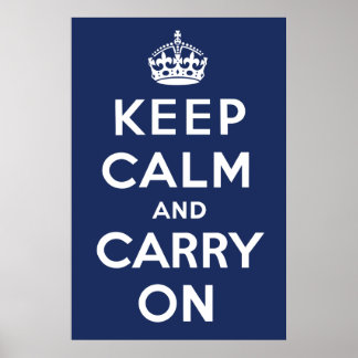 Poster Restez calme et continuez (Marine)