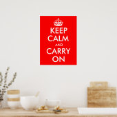 Poster Restez Calme Et Continuez Sur L'Affiche (Cuisine)