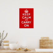 Poster Restez calme et continuez sur l'affiche (Cuisine)