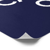 Poster Restez calme et continuez sur Phthalo Blue (Coin)