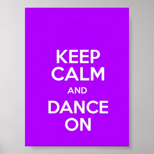 Poster Restez Calme Et Dansez Sur L'Affiche (Devant)