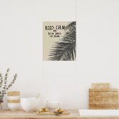 Poster RESTEZ CALME et détendez-vous sous les palmiers Vi (Cuisine)