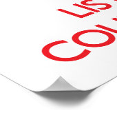 Poster Restez calme et écoutez la musique country (Coin)