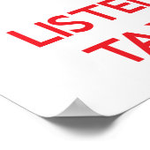 Poster Restez calme et écoutez le conseiller fiscal (Coin)