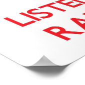 Poster Restez calme et écoutez le radiologue (Coin)