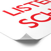 Poster Restez calme et écoutez l'infirmière de l'école (Coin)