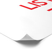 Poster Restez calme et écoutez TRANCE (Coin)