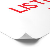 Poster Restez calme et écoutez un coiffeur (Coin)