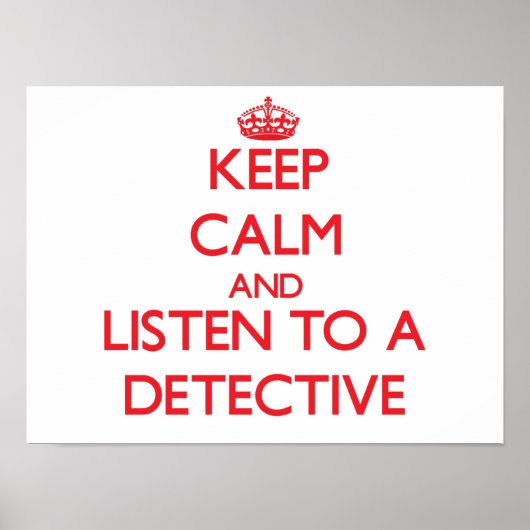 Poster Restez calme et écoutez un inspecteur (Devant)