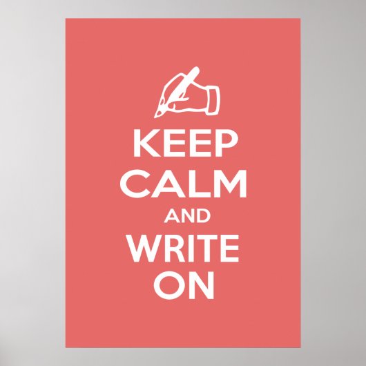 Poster Restez calme et écrivez sur le mème (Devant)