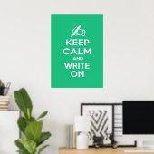 Poster Restez calme et écrivez sur le mème (Bureau à domicile)