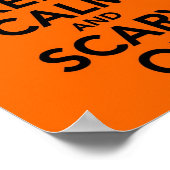 Poster Restez calme et effrayant (Coin)