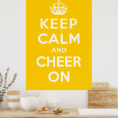 Poster Restez calme et encouragez (Cuisine)