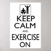 Poster Restez calme et faites de l'exercice (Devant)