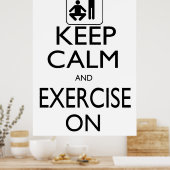 Poster Restez calme et faites de l'exercice (Cuisine)
