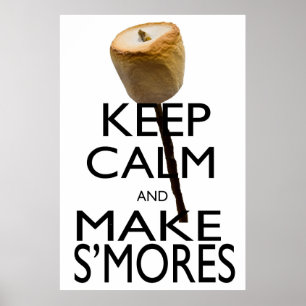 Poster Restez calme et faites des S'mores