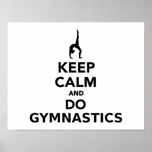 Poster Restez calme et faites Gymnastique (Devant)