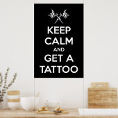 Poster Restez calme et faites un tatouage (Cuisine)