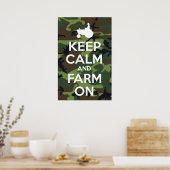 Poster Restez Calme Et Ferme Sur Camouflage (Cuisine)