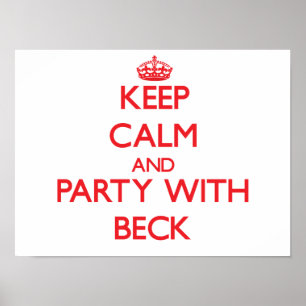 Poster Restez calme et fêtez avec Beck