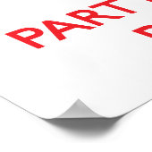 Poster Restez calme et fêtez avec un boucher (Coin)