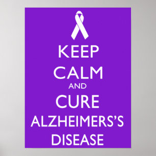 Poster Restez calme et guérissez la maladie d'Alzheimer