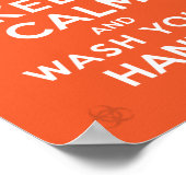 Poster "Restez Calme Et Lavez-Vous Les Mains" (Coin)