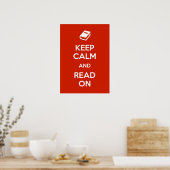 Poster Restez calme et lisez sur (Cuisine)