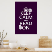 Poster Restez calme et lisez sur (en toute couleur) (Cuisine)