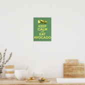 Poster Restez Calme Et Mangez L'Avocado (Cuisine)