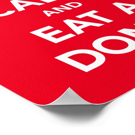 Poster Restez calme et mangez un beignet (Coin)