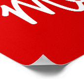 Poster Restez calme et mouS ! ! ! Rouge&blanc (Coin)