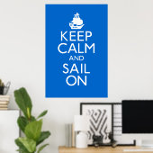Poster Restez calme et naviguez sur l'affiche (Bureau à domicile)