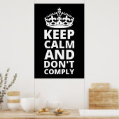 Poster Restez calme et ne respectez pas (Cuisine)