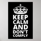 Poster Restez calme et ne respectez pas (Devant)
