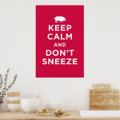 Poster Restez calme et n'éternuez pas (Cuisine)