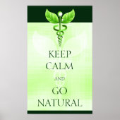 Poster Restez Calme Et Partez En Thérapie Naturelle Caduc (Devant)