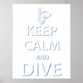 Poster Restez calme et plongez (Devant)