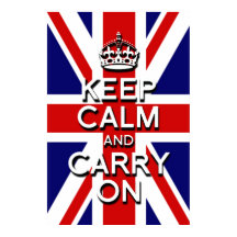restez calme et portez le drapeau Union Jack